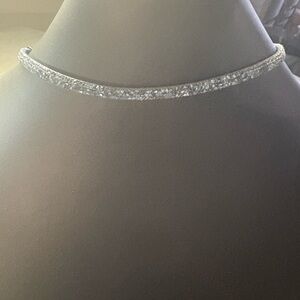 Swarovski Silver Crystal Pavé Choker Necklace - Women's Jewelry